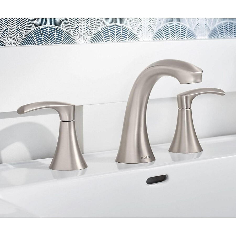 Moen Graeden Spot Resist Brushed Nickel Widespread 2-Handle WaterSense Bathroom Sink Faucet with ... | Lowe's