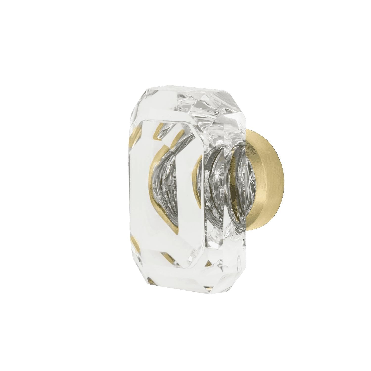 Nostalgic Warehouse Baguette Cut Clear Crystal 1 9/16" Cabinet Knob in Satin Brass | Amazon (US)