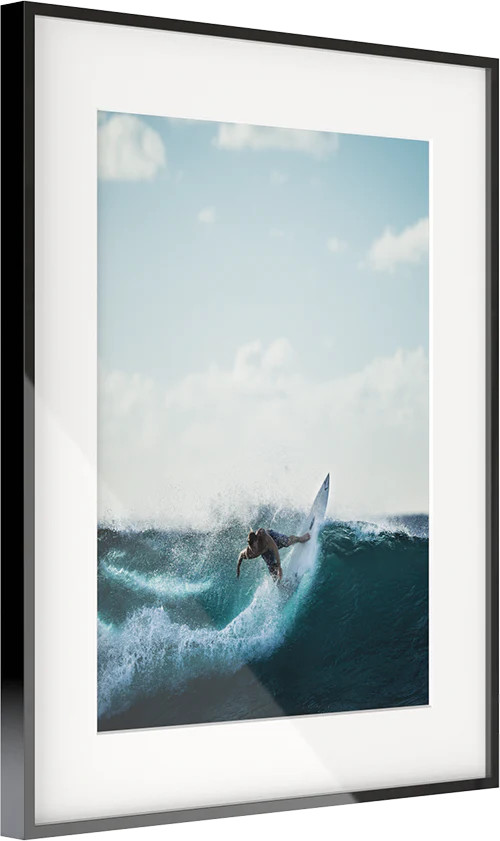 Luxe wall thin Black Metal Picture Frame Plus Mat | Print and Frame Photos Online | Frameology