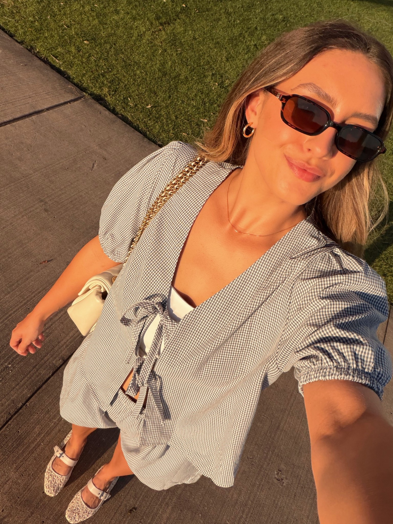 Spring date night two piece gingham set! Wearing size L🤍