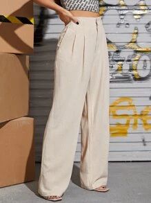 SHEIN Slant Pocket Wide Leg Pants | SHEIN