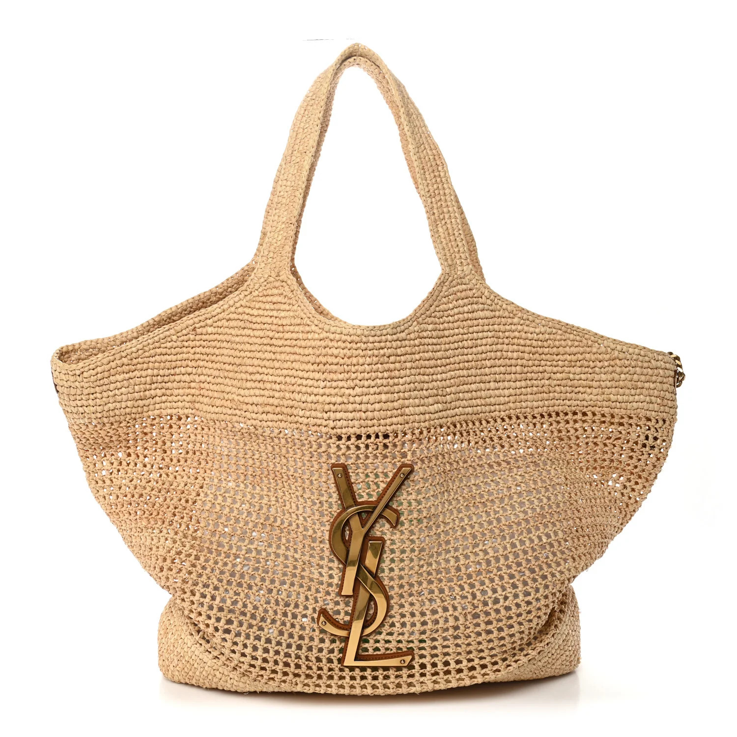 Saint Laurent Raffia Icare Shopping Tote Natural 1869823 | FASHIONPHILE (US)
