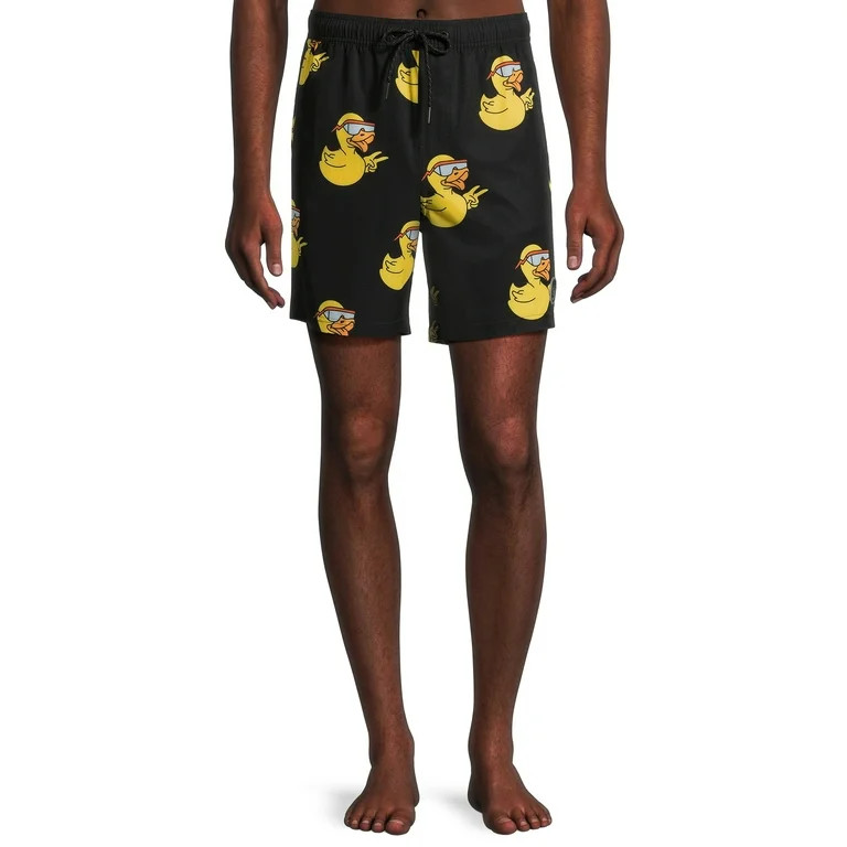 Neff Men's Novelty Print Swim Trunks with Stretch, 7" Inseam, Sizes S-XL | Walmart (US)