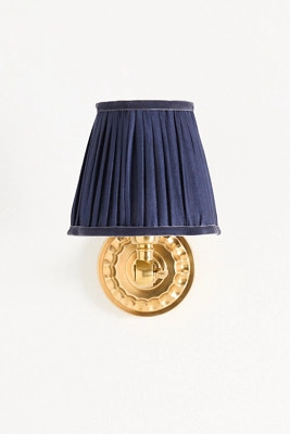 Pooky Rose Ruched Shade & Metal Sconce Wall Light | Anthropologie (US)