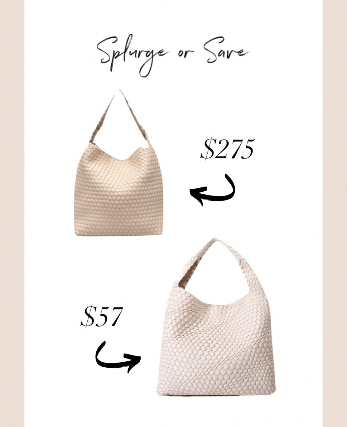 Splurge or save: Naghedi Nomad Hobo edition

I love these bags, as do most nowadays but I HATE the price. Enter, Amazon. I found this lookalike to the Naghedi Nomad bag and LOVE IT! For over $200 cheaper, I’ll take it!

Naghedi, nomad, hobo, bag, purse, tote, shoulder, neutral, off white woven, leather, save, or, splurge, ivory, beige, spring, capsule, wardrobe, basic, essential, essentials, sale, inexpensive, Amazon, look, alike, st. barths, gift

#LTKitbag #LTKunder100 #LTKFind