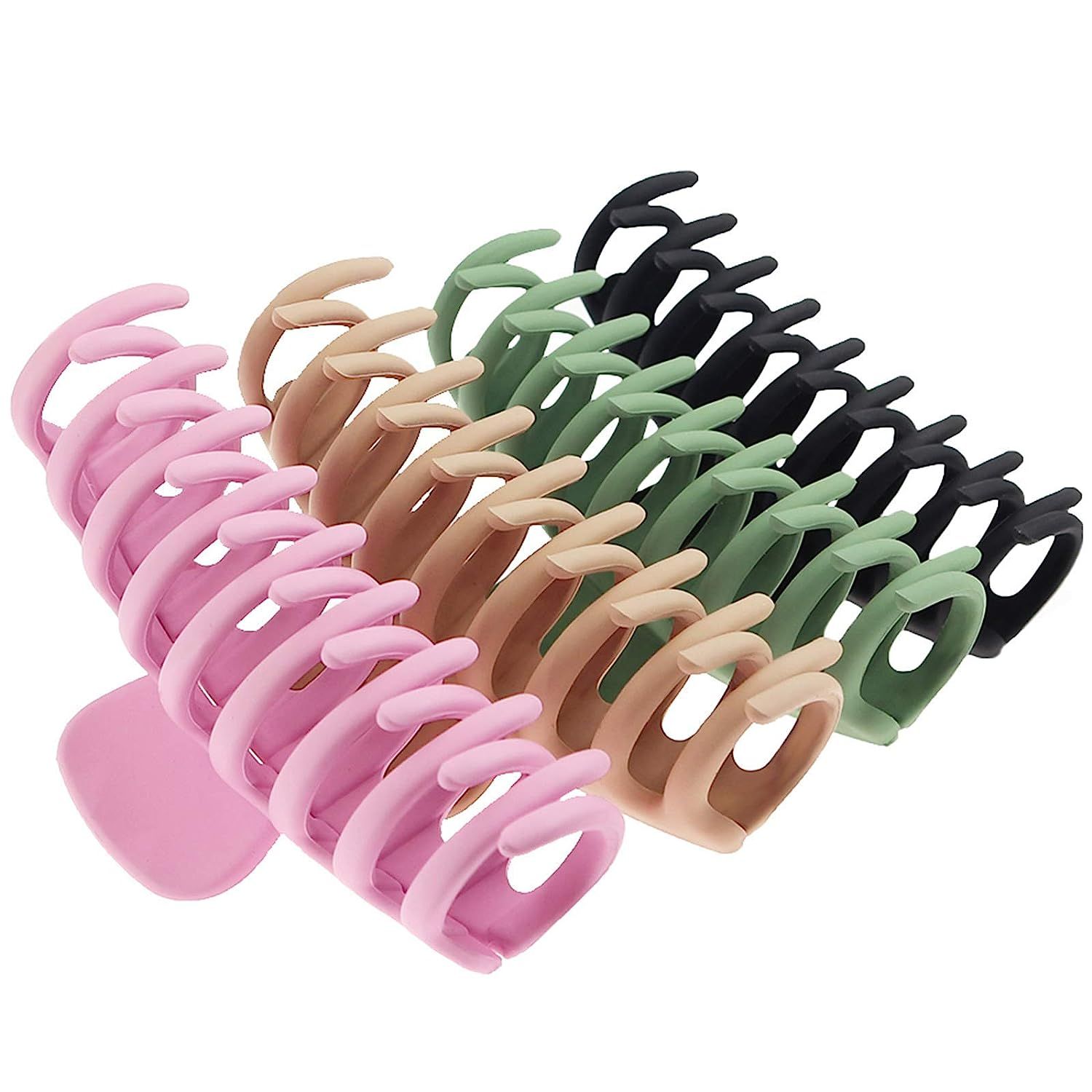 TOCESS Big Hair Claw Clips for Women Large Claw Clip for Thin Thick Curly Hair 90's Strong Hold 4... | Amazon (US)