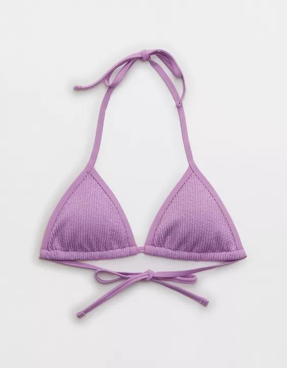 Aerie Crinkle String Triangle Bikini Top | Aerie