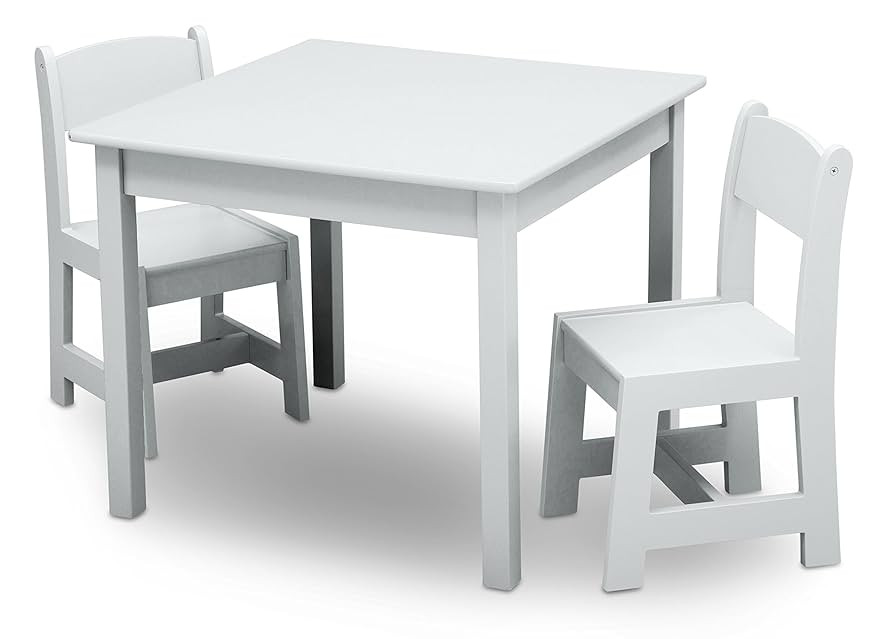 Delta Children MySize Kids Wood Table and Chair Set (2 Chairs Included) - Ideal for Arts & Crafts... | Amazon (US)