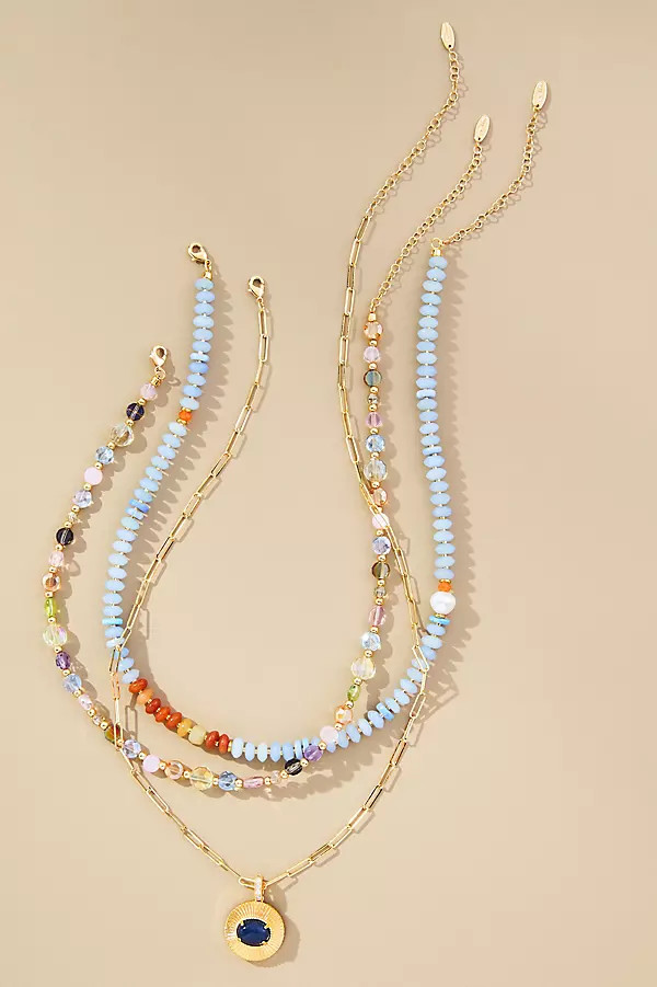 Shades of Sea Triple-Layer Necklace | Anthropologie (US)