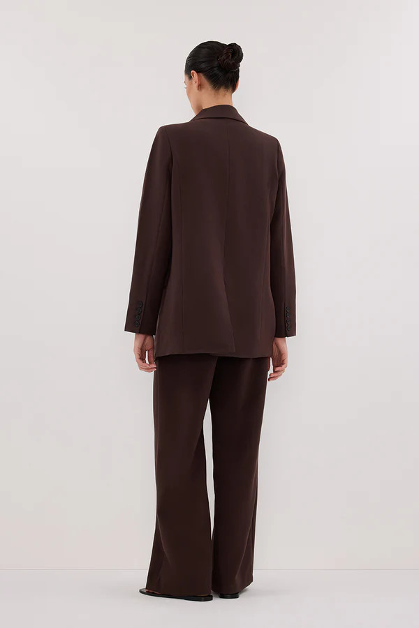 ELLE DARK CHOCOLATE BLAZER | DISSH