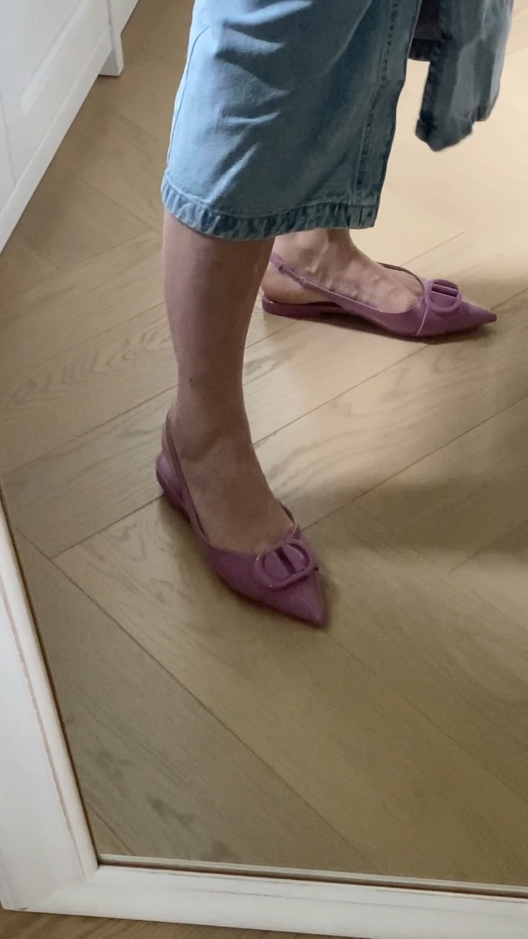 Pink mango flats try on  
Available also in nude with golden details  

#LTKSeasonal #LTKFind #LTKshoecrush