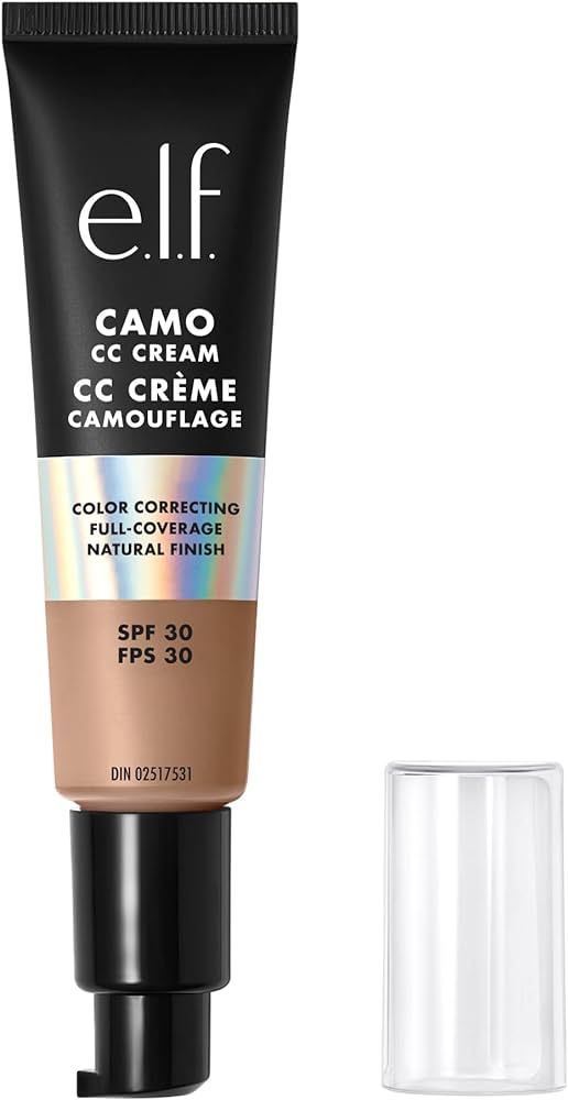 e.l.f. Camo CC Cream, Color Correcting Medium-To-Full Coverage Foundation with SPF 30, Medium 370... | Amazon (US)