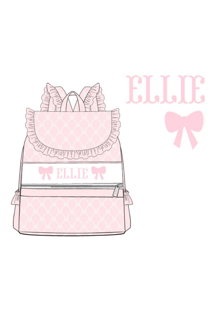 Pre-Order Custom Hand Smocked Custom Name Bow Backpack | The Smocked Flamingo