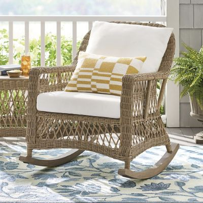 Palmetto Wicker Outdoor Rocker | Grandin Road | Grandin Road