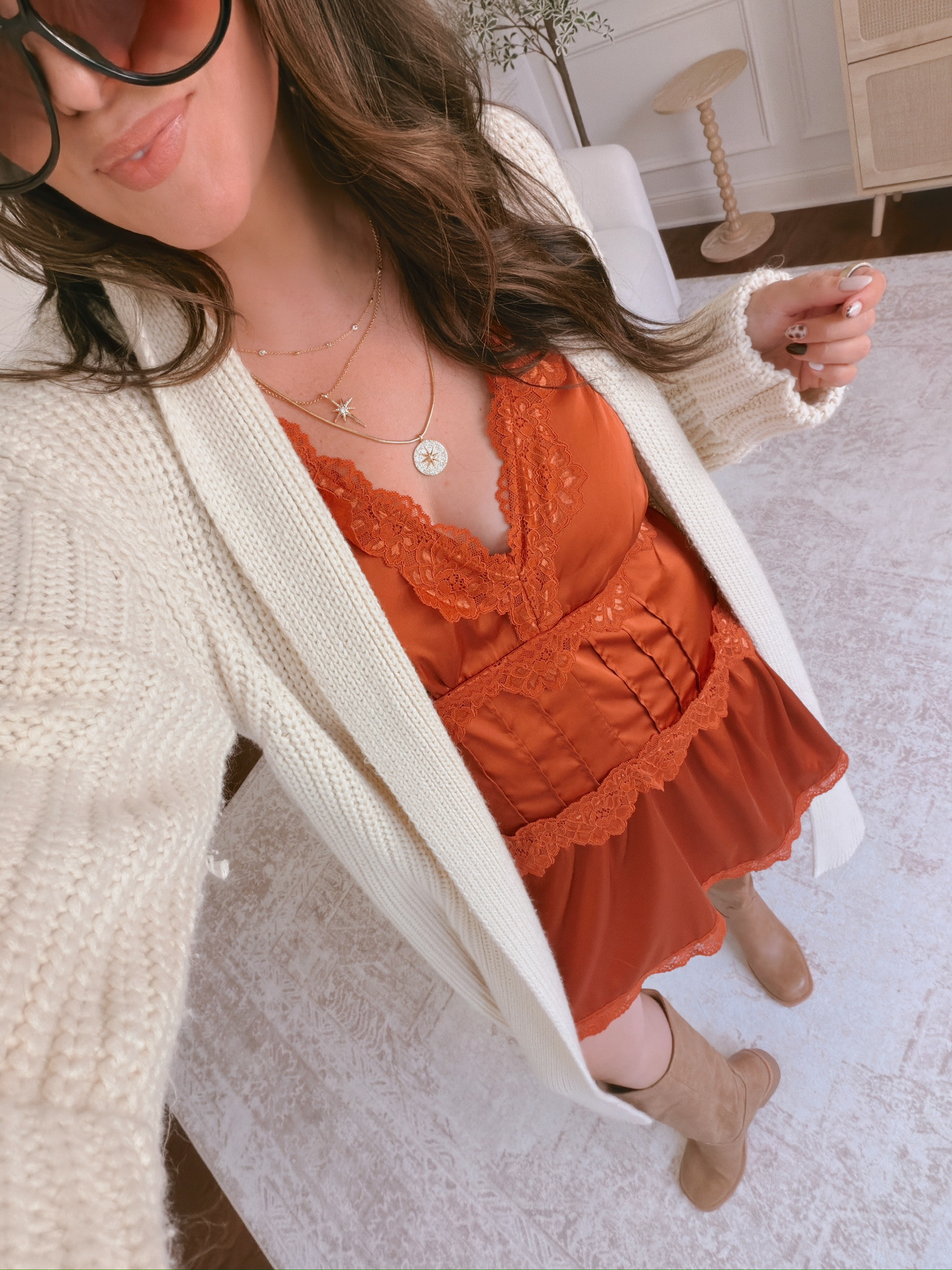 wearing an XL in both pieces 

 #LTKSeasonal #LTKMidsize