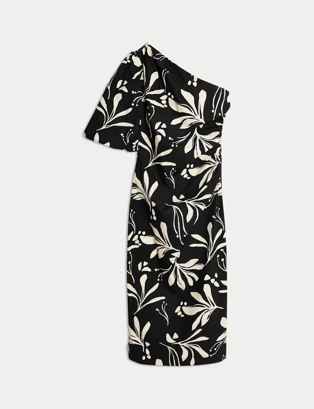Pure Cotton Floral One Shoulder Midaxi Column Dress | Marks & Spencer (UK)