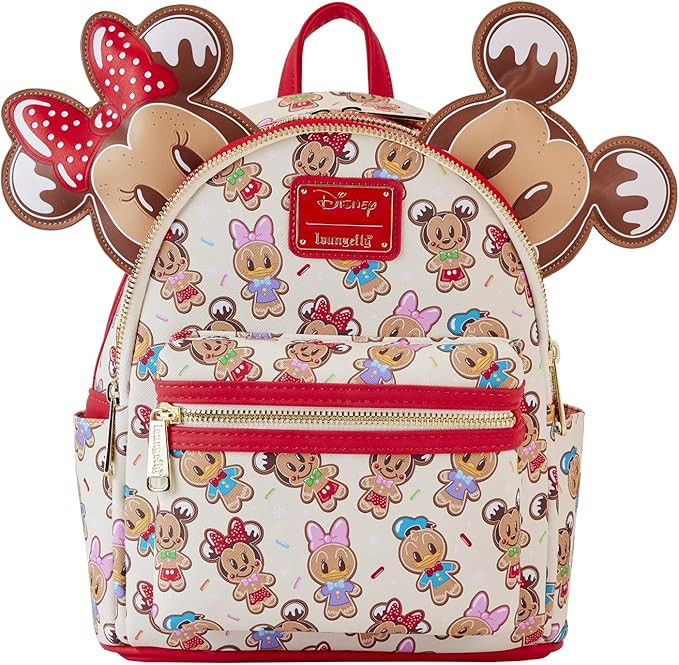 Loungefly Disney Mickey & Friends Gingerbread Cookie All-Over Print Mini Backpack With Ear Headba... | Amazon (US)