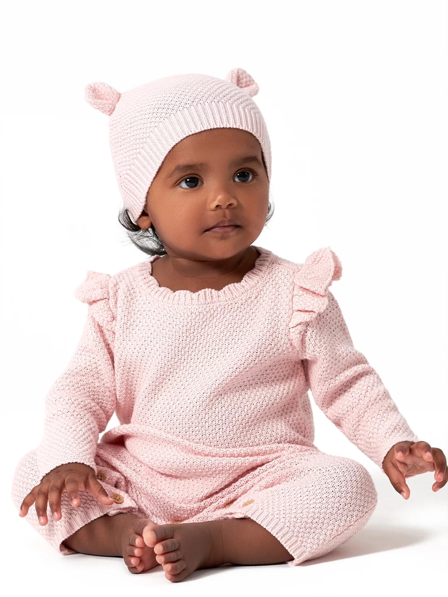 Modern Moments by Gerber Baby Boy, Baby Girl, & Unisex Sweater Knit Coverall & Hat Outfit Set, Ne... | Walmart (US)