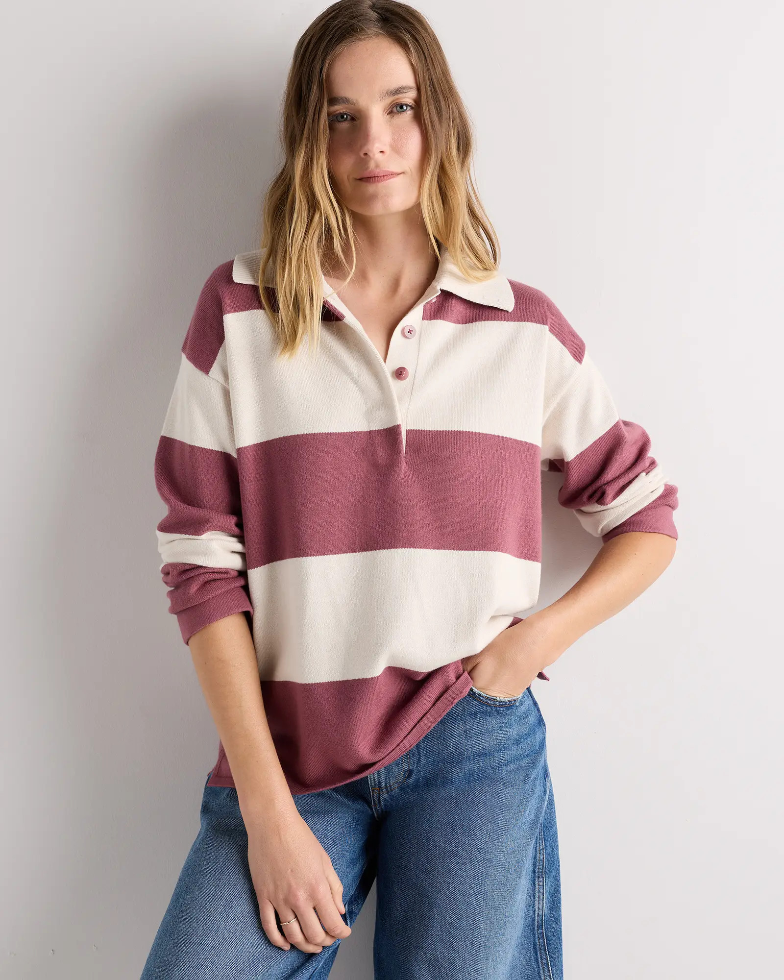 Cotton Cashmere Rugby Polo Sweater | Quince