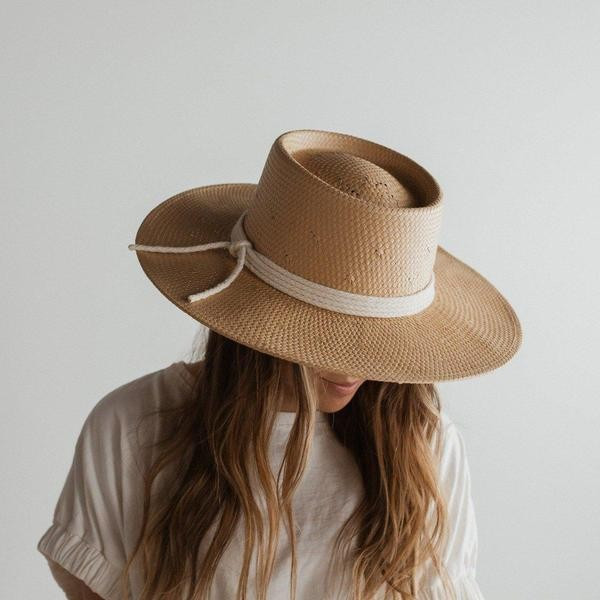 Bre Straw Pork Pie - Natural | Gigi Pip
