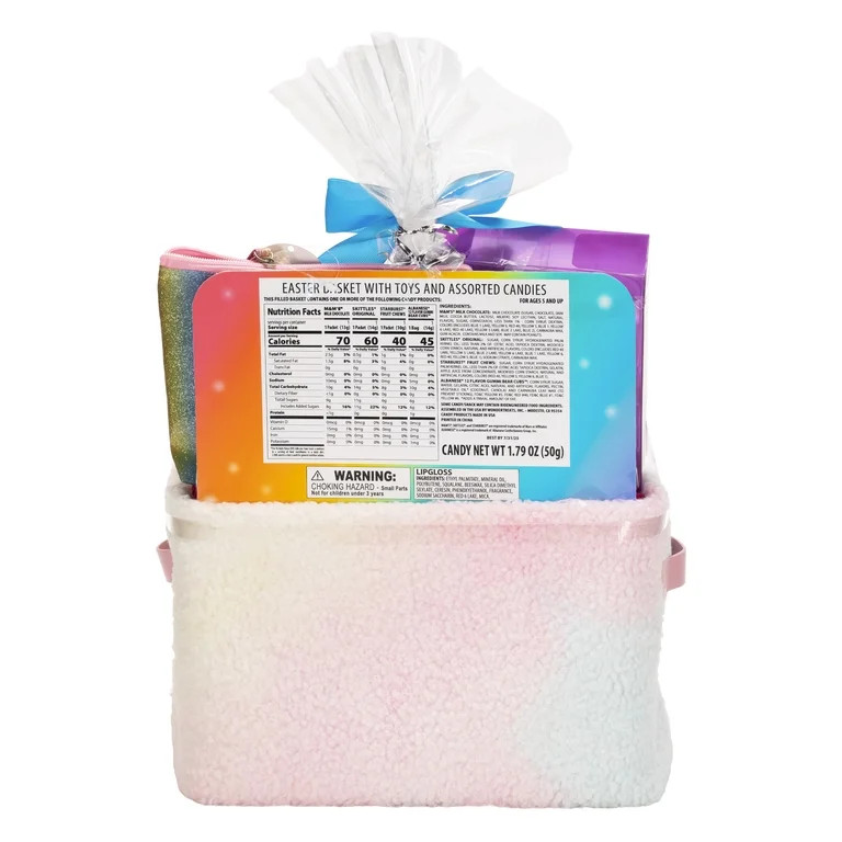 Easter Basket Gift Feelin' Pretty in Fabric Bin Gift Set Easter Basket with Candies | Walmart (US)
