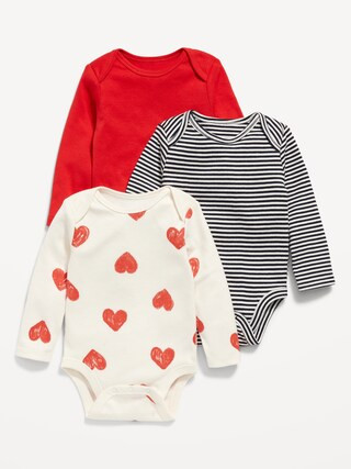 Unisex 3-Pack Long-Sleeve Bodysuit for Baby | Old Navy (US)