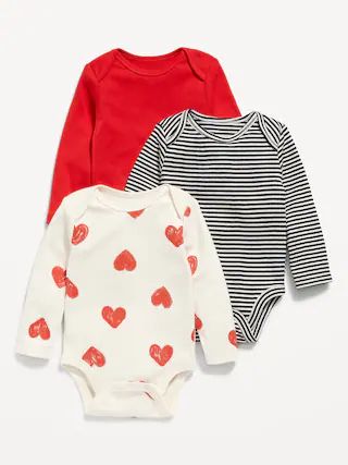 Unisex 3-Pack Long-Sleeve Bodysuit for Baby | Old Navy (US)