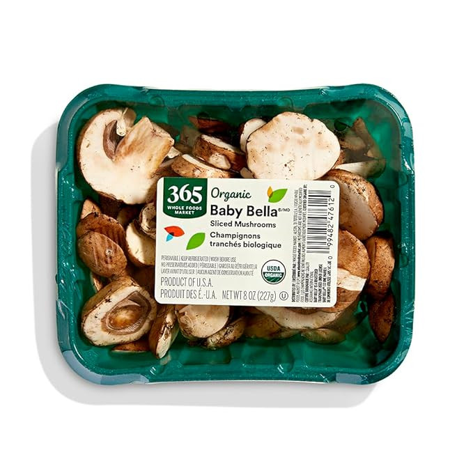 365 By Whole Foods Market, Mushroom Baby Bella Sliced Organic, 8 Ounce | Amazon (US)