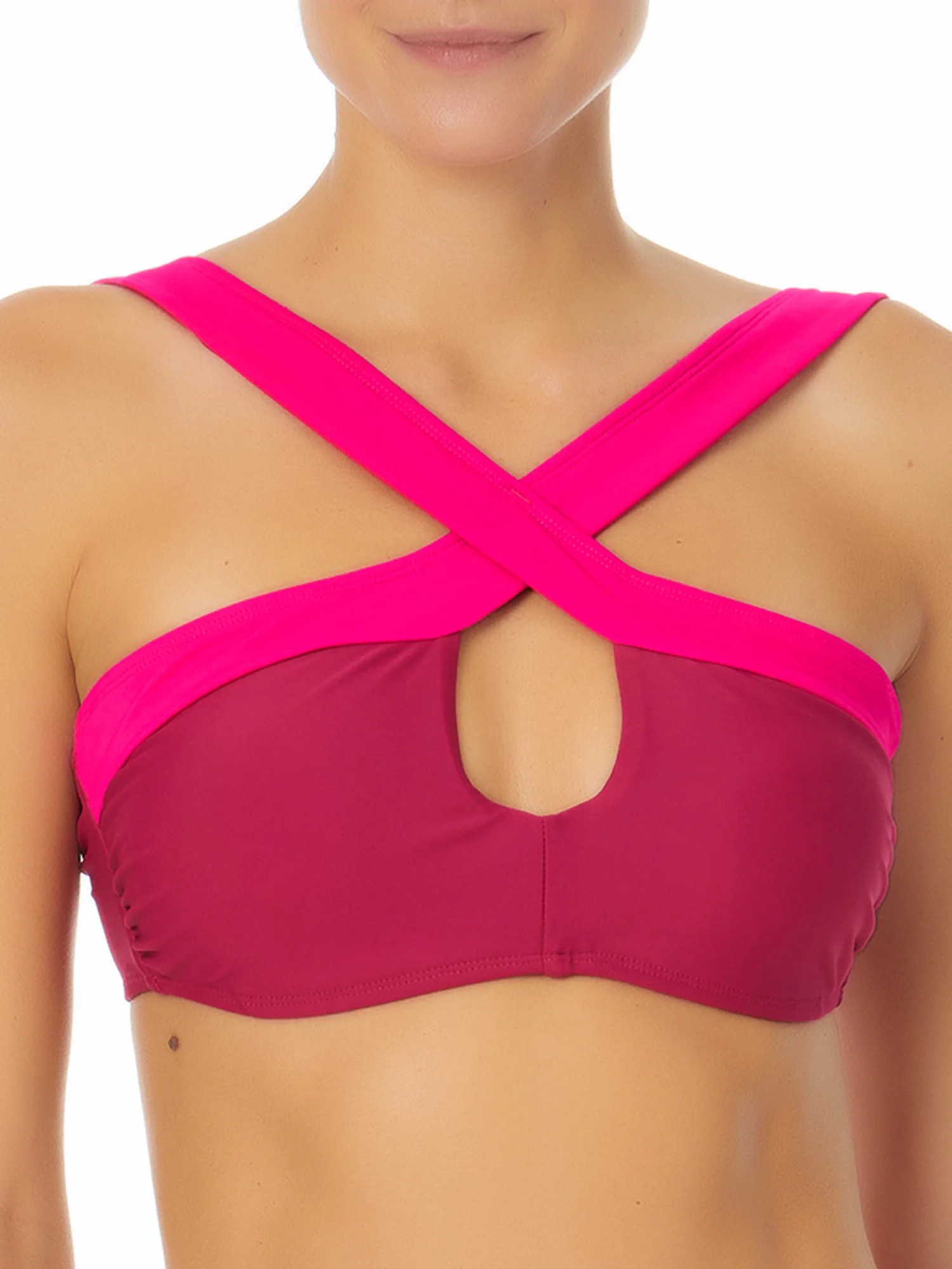 EW Solid Criss Cross Swim Top | Walmart (US)