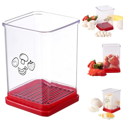 Cup Slicer Cup Slicer Fruit Vegetable Speed Slicer Push Plate Fruit Slicer Cup Egg Strawberry Sli... | Amazon (US)