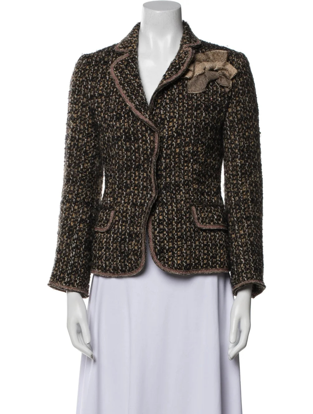 Vintage Tweed Pattern Blazer | The RealReal