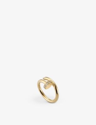 Juste un Clou 18ct yellow-gold and 0.13ct brilliant-cut diamond ring | Selfridges