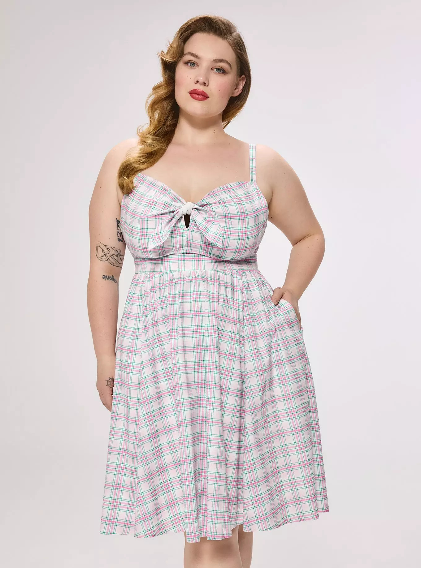 Retro Chic Tie-Front Mini Dress | Torrid (US & Canada)