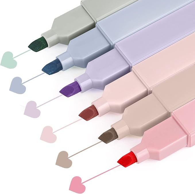 Aesthetic Cute Highlighters Assorted Colors, Bible Highlighters and Pens No Bleed, Mild Soft Chis... | Amazon (US)