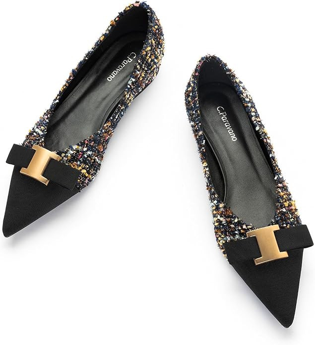 C.Paravano Women’s Flats I Flat for Women Leather I Pointed Toe Flats I Ballet Flats for Women ... | Amazon (US)