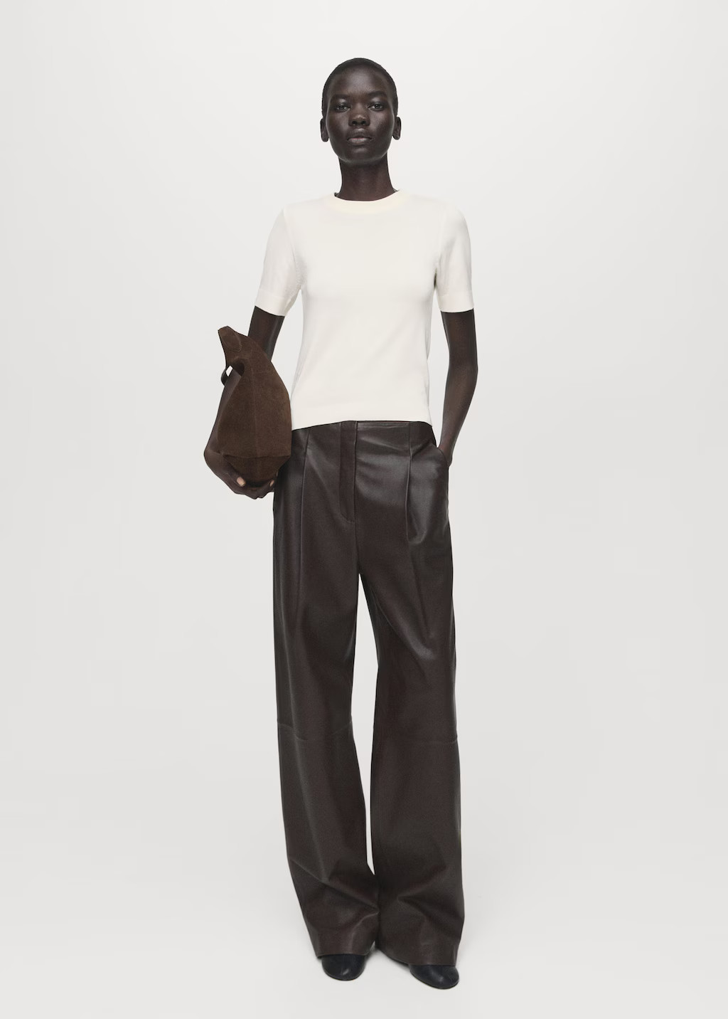 Short-sleeved fine-knit sweater ecru - Woman - XL - MANGO | Mango (US/MX/AU)