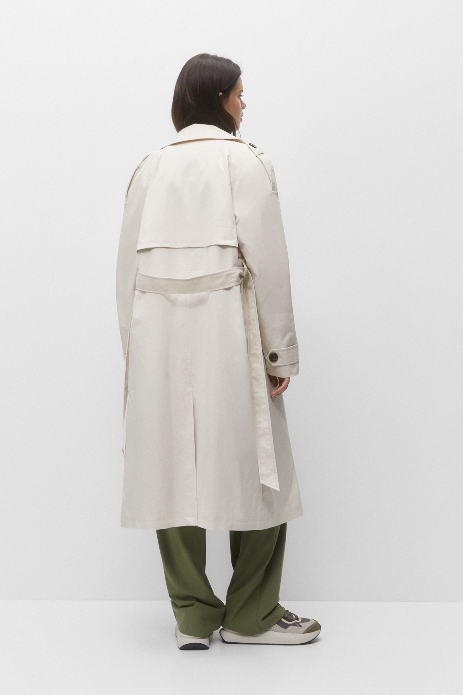 Belted trench coat | PULL and BEAR UK