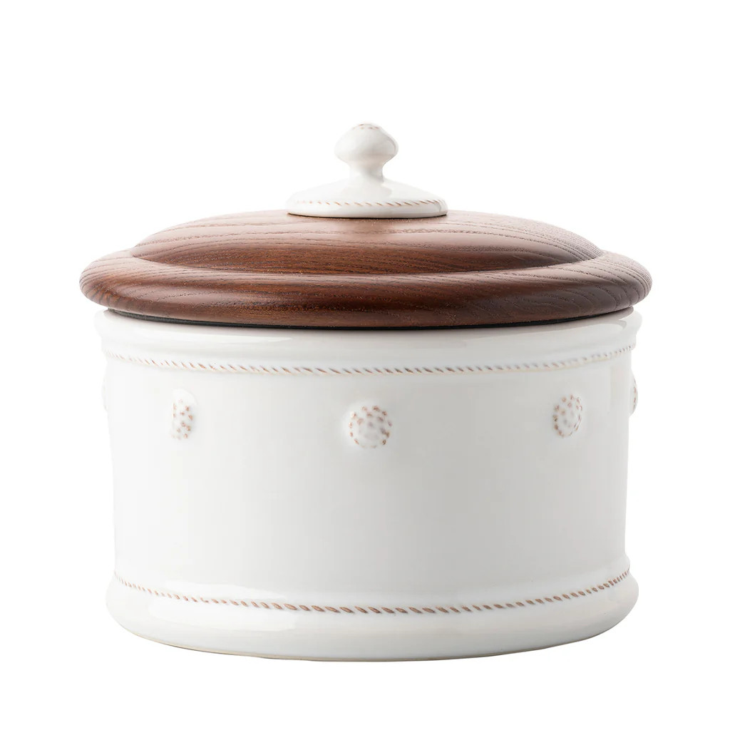 Berry & Thread Whitewash Dog Treat Canister | Over The Moon