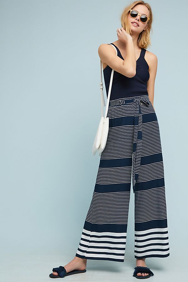Hepburn Striped Wide-Leg Pants | Anthropologie (US)