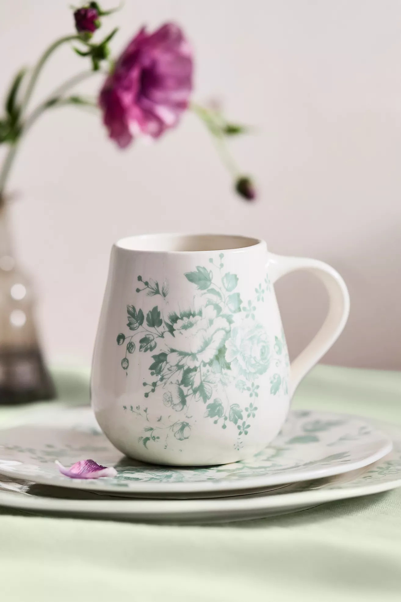 Blooming Transferware Mug | Anthropologie (US)