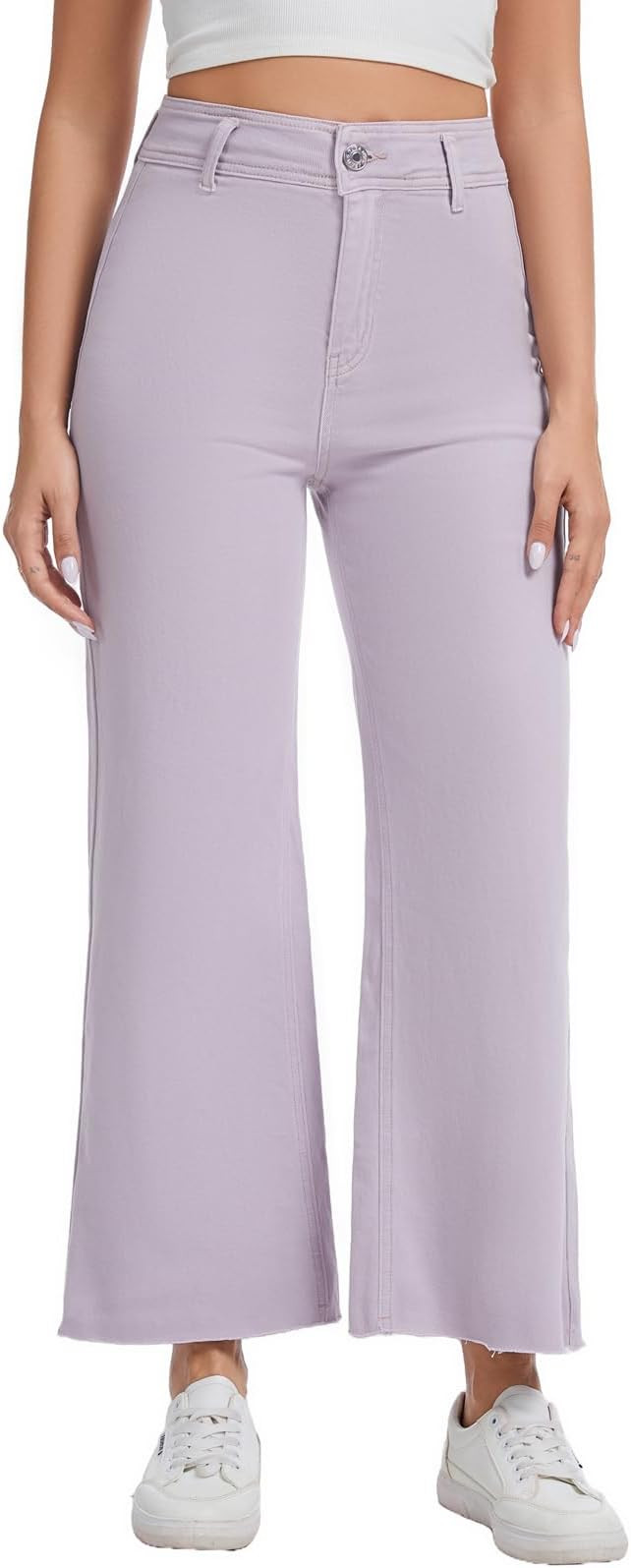 Women's Wide Leg Jeans High Waisted Stretchy Trendy Casual Versatile Work Denim Pants Trousers 20... | Amazon (US)