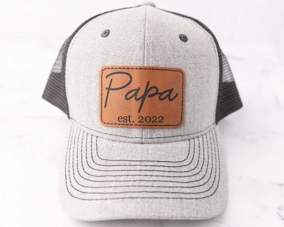 Custom Papa Hat Father's Day Custom Hat Patch Cap Est | Etsy | Etsy (US)
