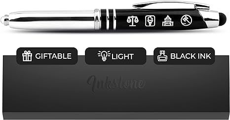 Inkstone Symbols of Law and Justice Gift Pen with Light and Stylus Tip | Amazon (US)