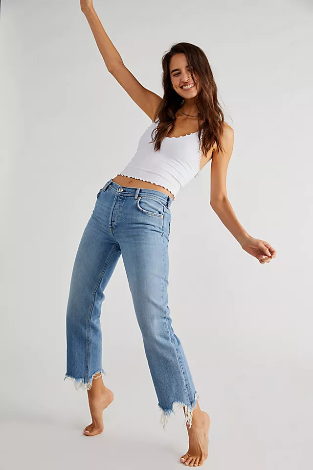 Maggie Mid-Rise Straight-Leg Jeans | Free People (Global - UK&FR Excluded)