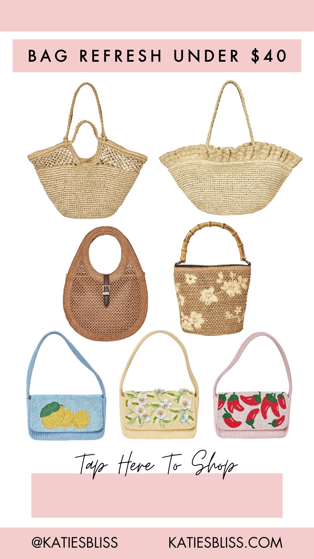Bag refresh under $40 ✨

Target. Bags. Tote. Beach bag. Beaded bag. Straw bag. Woven tote. 




#LTKSeasonal #LTKTravel