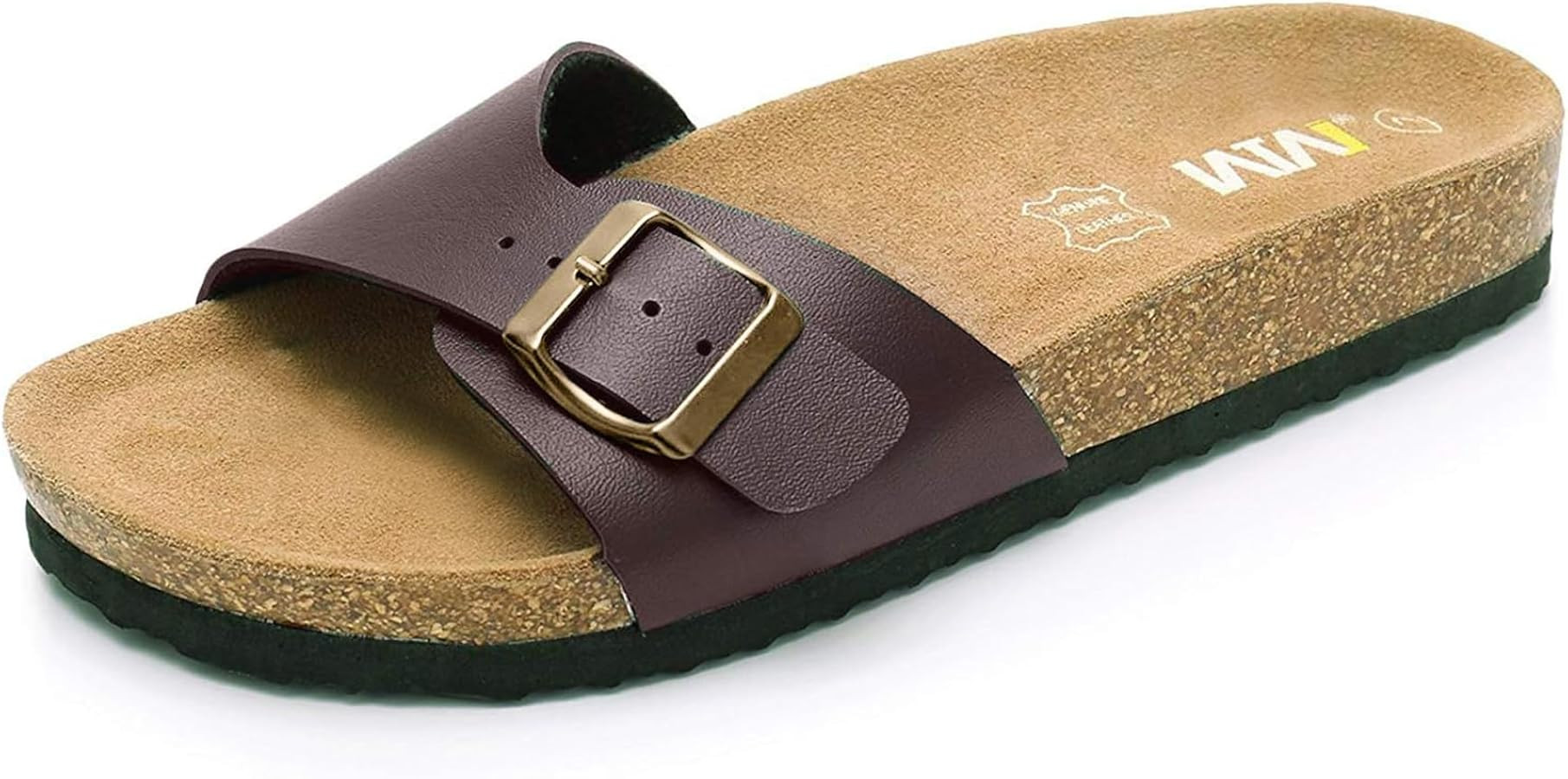 Women's Cork Footbed Sandals Cow Suede Summer Slide Sandals for Women with Adjustable Strap Buckl... | Amazon (CA)