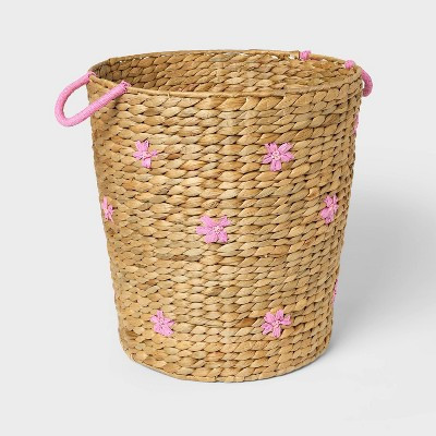 Floral Kids' Natural Woven Floor Basket - Pillowfort™ | Target