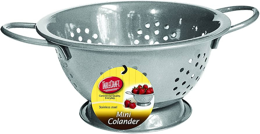Tablecraft 0.75 quart Mini Colander, Silver | Amazon (US)