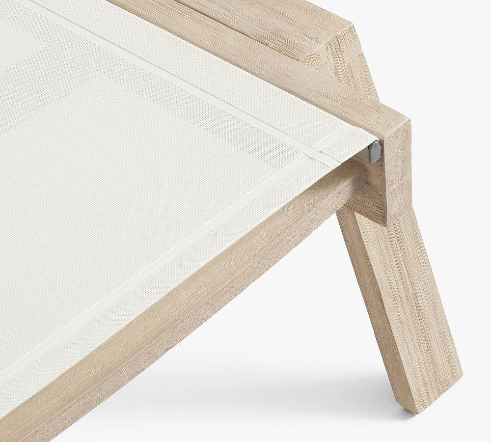 Indio FSC® Eucalyptus & Mesh Stackable Outdoor Chaise Lounge, Set of 2 | Pottery Barn (US)