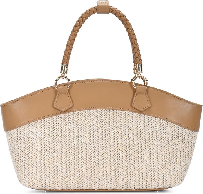 Miztique Top Handle Colorblock Raffia Tote | Nordstromrack | Nordstrom Rack